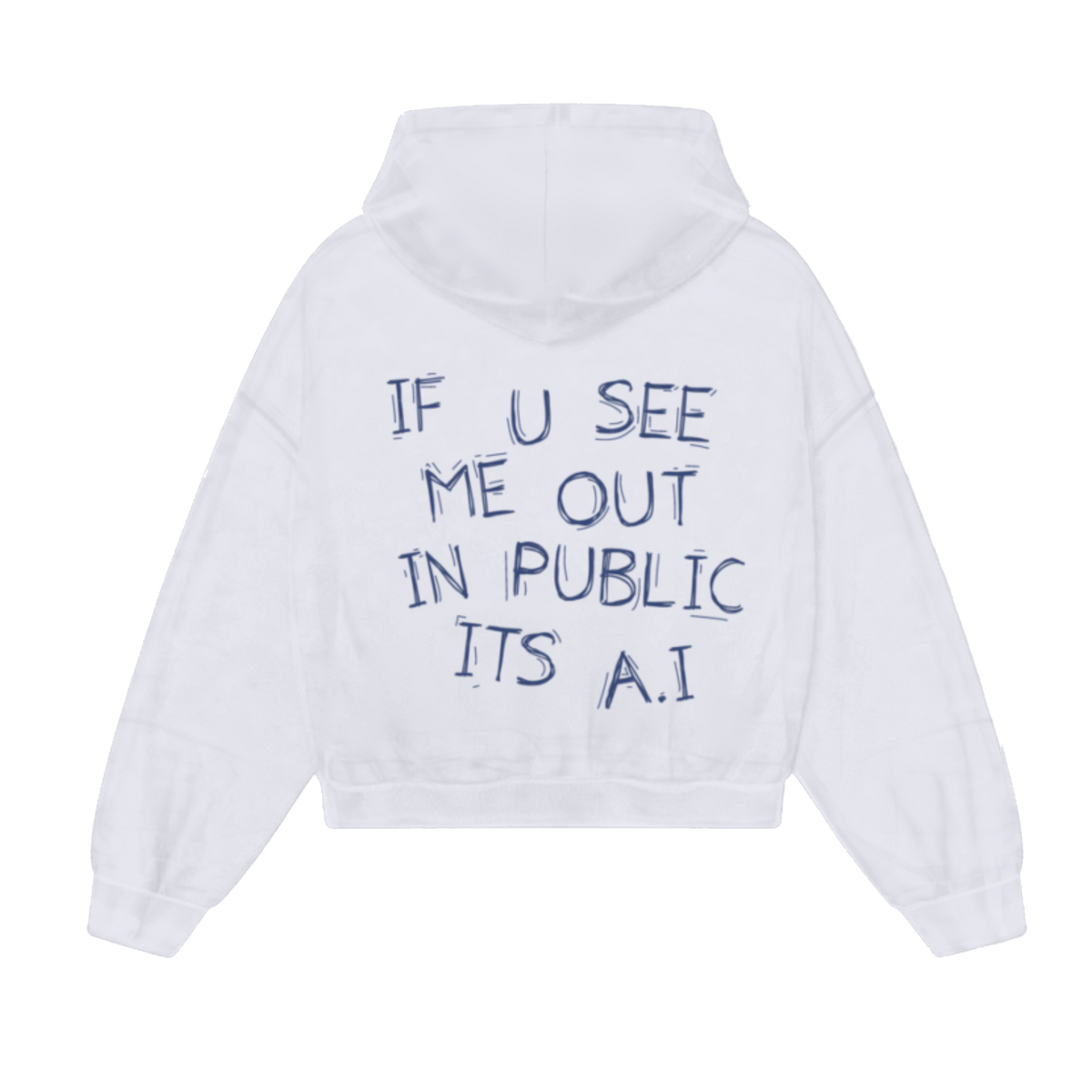 "IF U SEE ME OUT IN PUBLIC ITS A.I" Oversized Hoodie